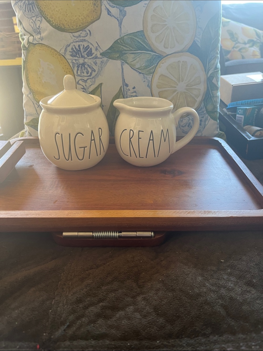 Rae Dunn Cream and Sugar Jar & Creamer Set